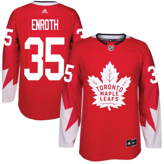 2017 NHL Toronto Maple Leafs Men #35 Jhonas Enroth red jersey->toronto maple leafs->NHL Jersey